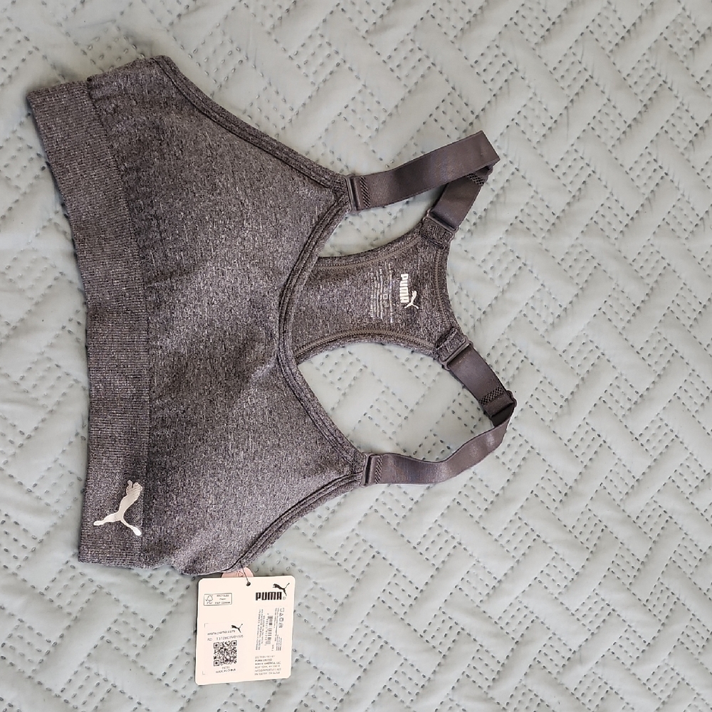 Puma Women's Charcoal Sports Bra